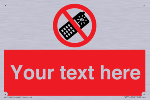 Custom No camera phones Sign